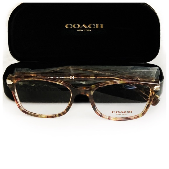 🆕 2pc Set Brown COACH Confetti 51mm Frames + Black Leather Case NWT - Picture 1 of 16